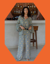 Sundress Coquelicot Printed Wide Leg Trousers, Black (BLACK), large