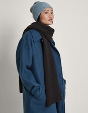 Super Soft Knit Scarf, Black (BLACK), large