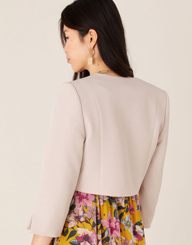 Samantha Scallop Trim Jacket, Nude (NUDE), large