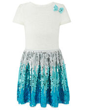 Freya Disco Dress With Sequin Skirt, Ivory (IVORY), large