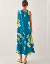 Amisha Tunic Midi Dress, Teal (TEAL), large