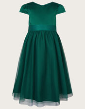 Tulle Bridesmaid Dress, Green (DARK GREEN), large