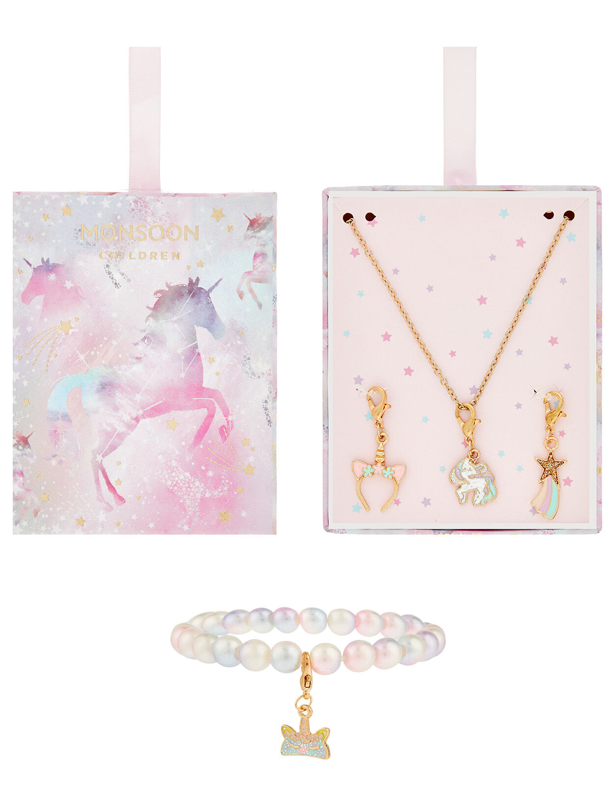 Rainbow Unicorn Changeable Charm Jewellery Set