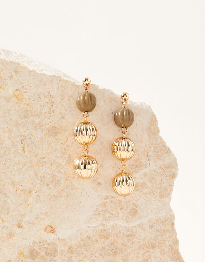 Tiered Ball Earrings, , large