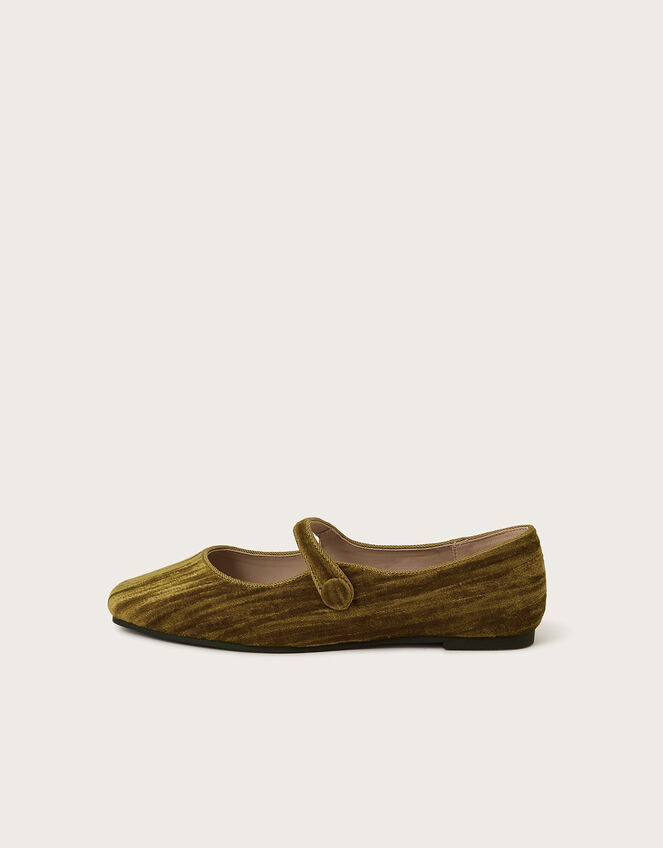 Esme Velvet Strappy Pumps, Green (OLIVE), large