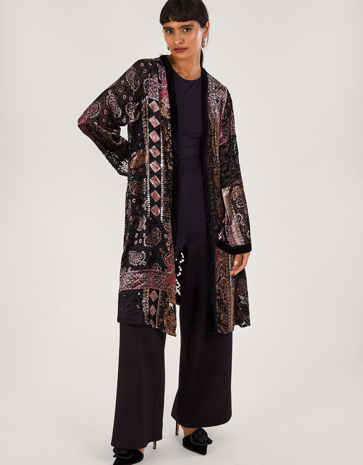 Velvet kimono shop jacket uk