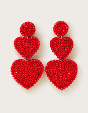 Beaded Heart Earrings , , large