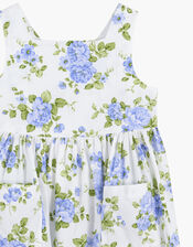 Trotters Adelina Vintage Rose Cross-Back Dress, Blue (BLUE), large