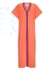 Pitusa Inca Abaya Maxi Sundress, Orange (CORAL), large