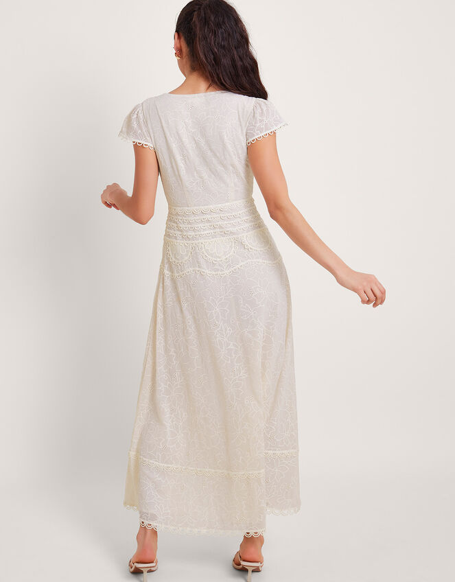 Irene Broderie Dress, Cream (CREAM), large