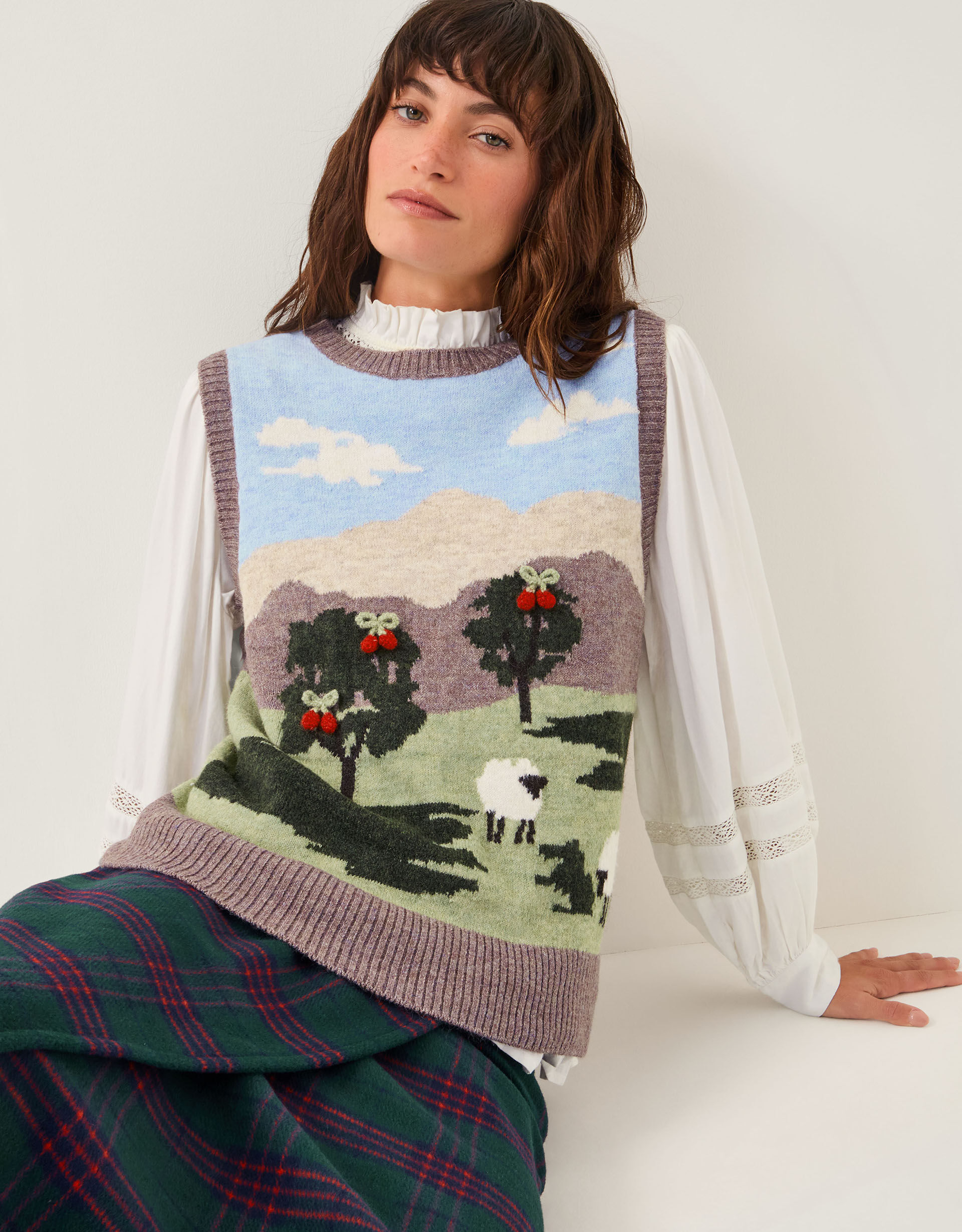 L'Appartement Mouton×Knit VEST Sleeveless Knit Top for women | Claudie Pierlot