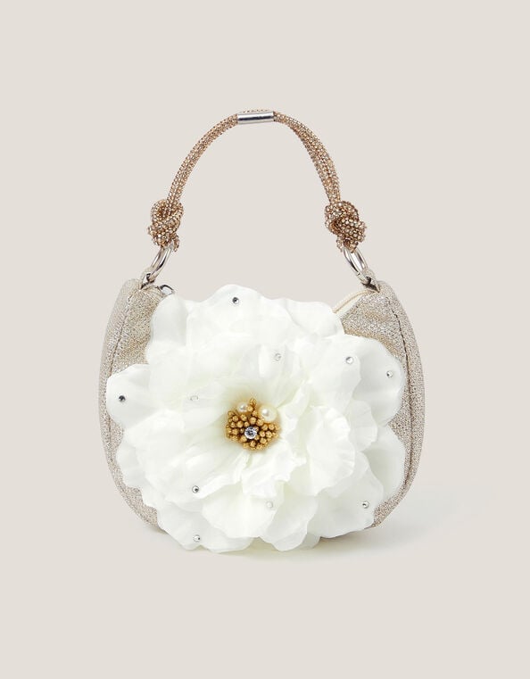 Oversized Flower Scoop Bag, Gold (GOLD), large
