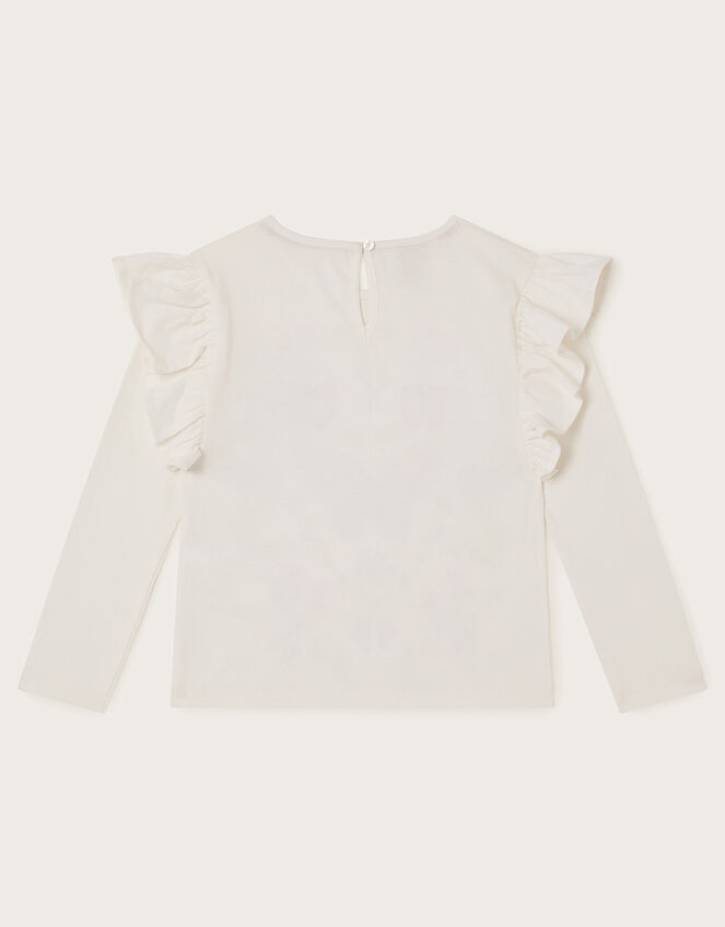 Butterfly Long Sleeve Top, Ivory (IVORY), large