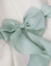 Polly Cap Sleeve Bow Party Dress, Ivory (IVORY), large