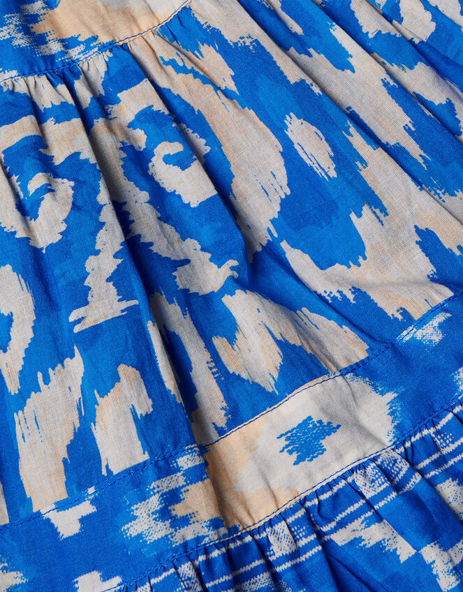 Mini Me Ikat Print Beach Dress, Blue (BLUE), large