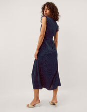 Cleo Lace Polka Dot Midi Dress, Blue (NAVY), large