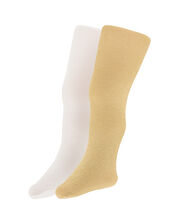 Baby 2 Pack Nylon Tights, Gold (GOLD), large