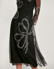 Sophie Bow Dress, Black (BLACK), large