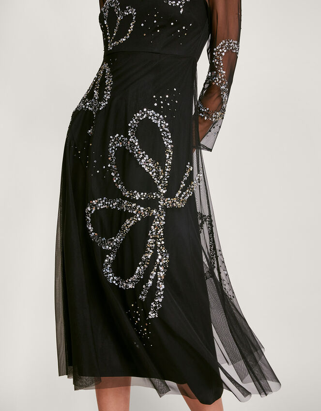 Sophie Bow Dress, Black (BLACK), large