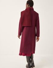 Alicia Scarf Coat, Red (BURGUNDY), large