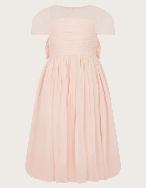 Claire Crinkle Chiffon Dress, Pink (PINK), large