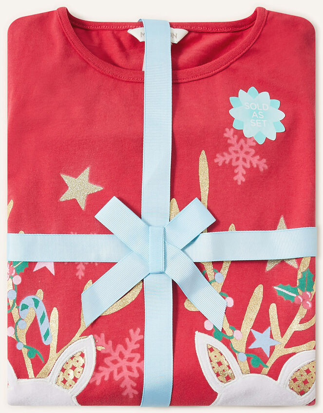 Christmas Reindeer Pyjama Set, Red (RED), large