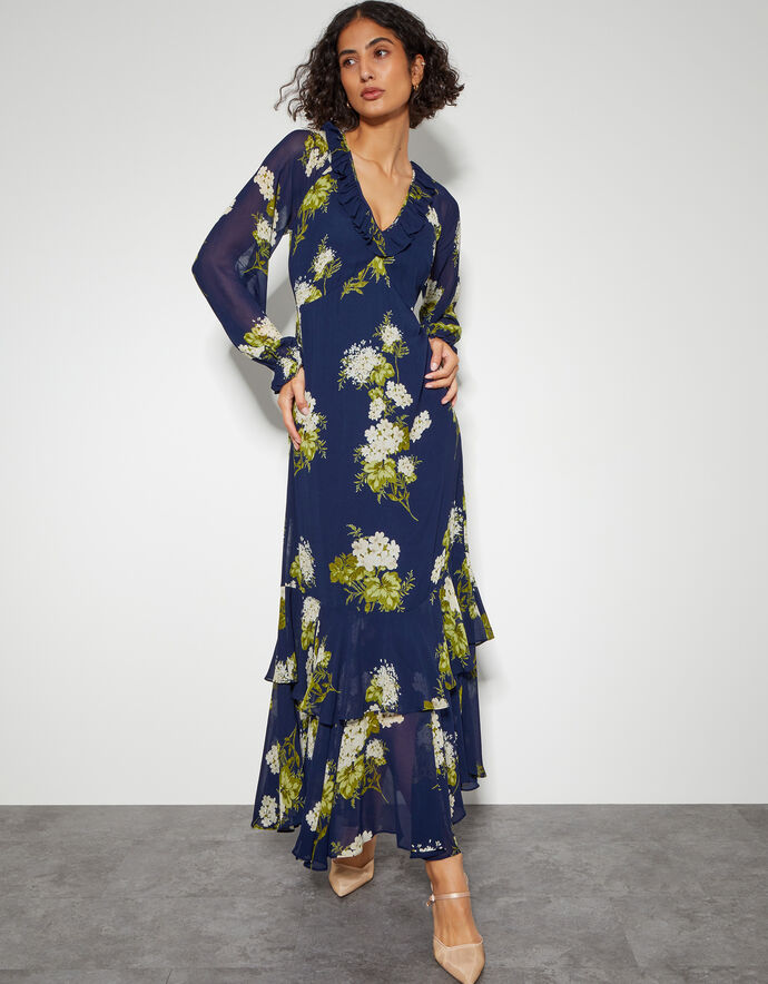 Rowena Navy Floral Dress
