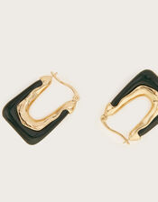 Chunky Oval Hoop Earrings, , large