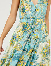 Sarasa Printed Maxi Dress in LENZING™ ECOVERO™, Blue (BLUE), large