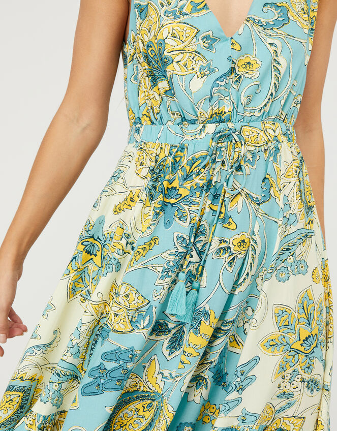 Sarasa Printed Maxi Dress in LENZING™ ECOVERO™, Blue (BLUE), large