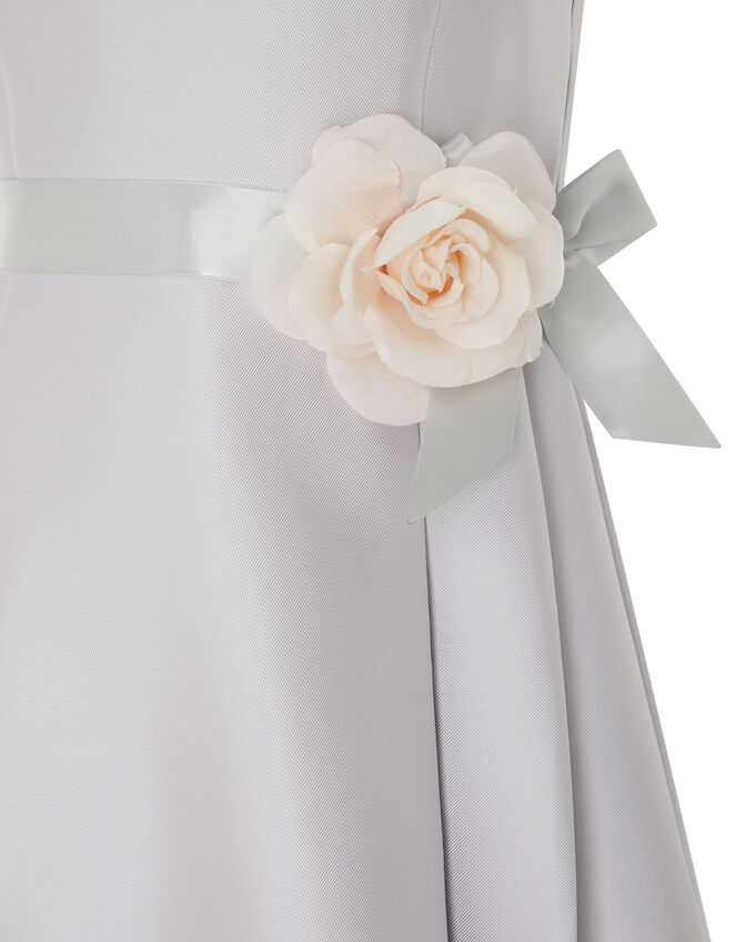 Lucinda Twill Occasion Dress, Grey (GREY), large