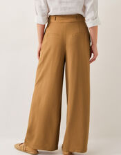 Nina Wide Leg Trousers, Brown (TOBACCO), large