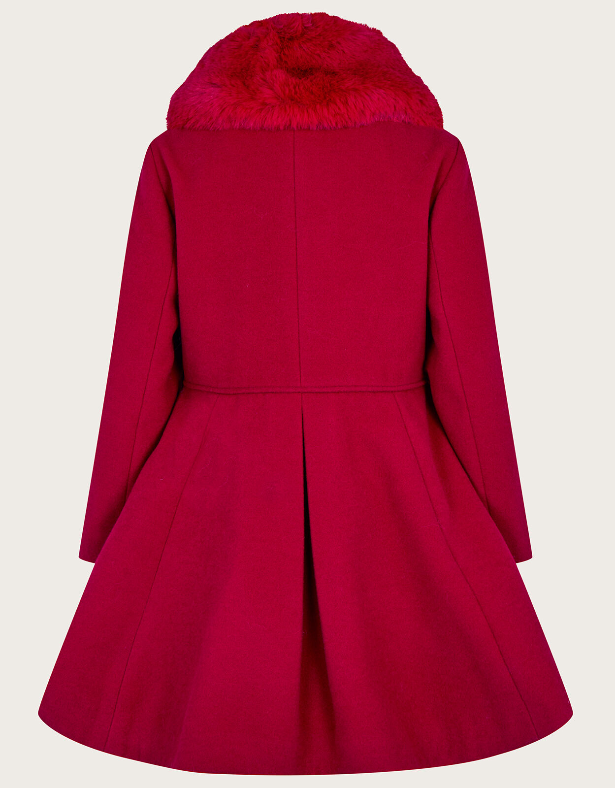 Red skirted coat on sale