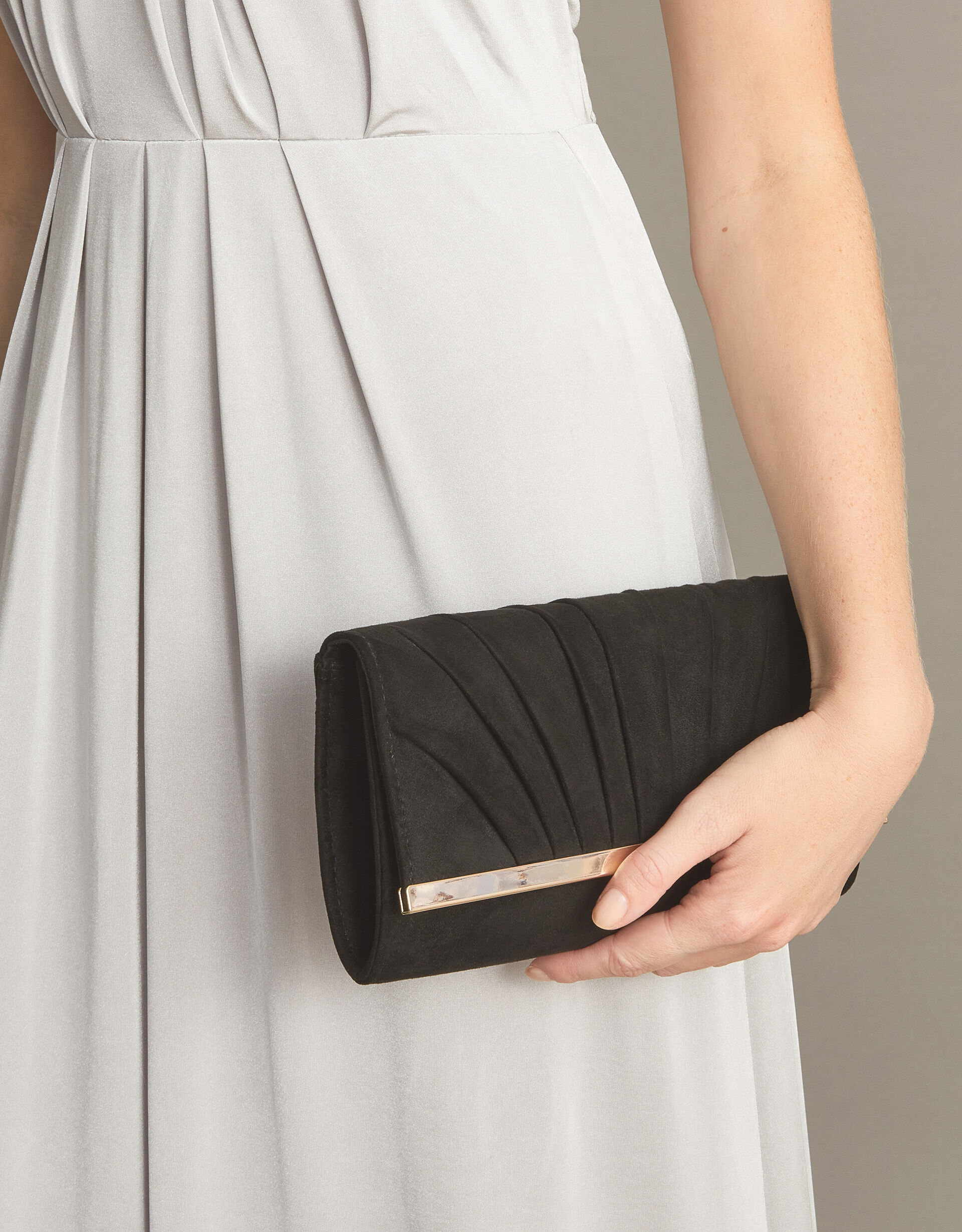 Pleated hotsell clutch bag