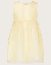 Baby Rose Embroidered Dress, Yellow (LEMON), large
