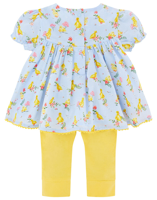 Newborn Duckie Top and Legging Set, Blue (AQUA), large