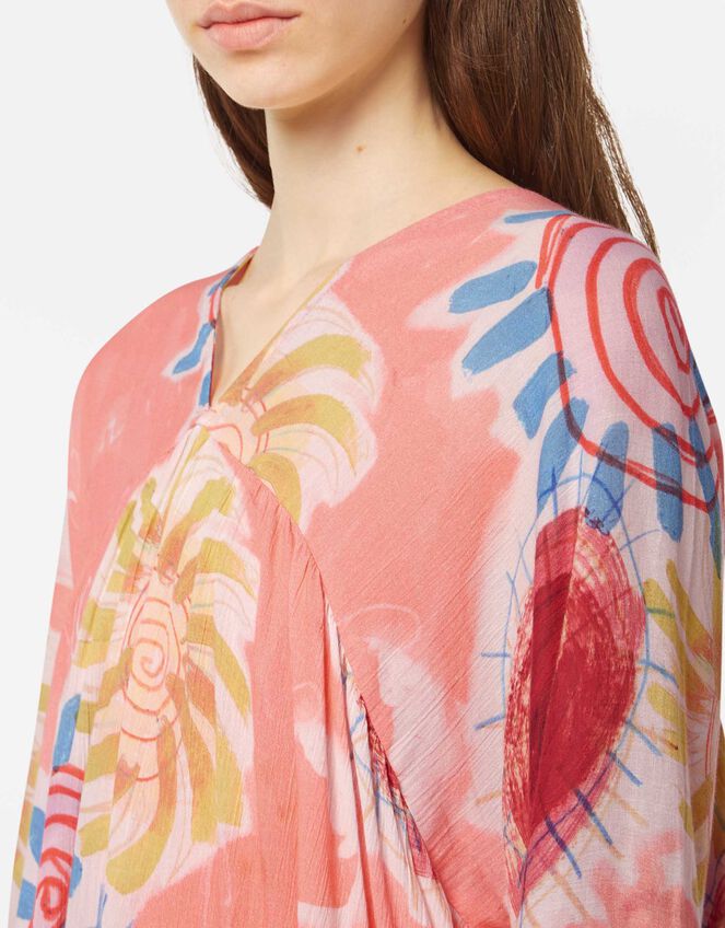Scotch and Soda Crinkle Maxi Dress, Pink (PINK), large