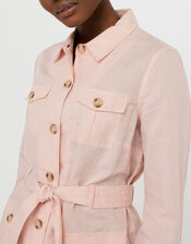 Sasha Lightweight Jacket in Linen and Organic Cotton, Pink (PINK), large