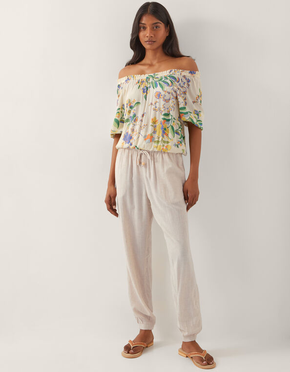 Judy Tapered Trousers, Natural (NATURAL), large