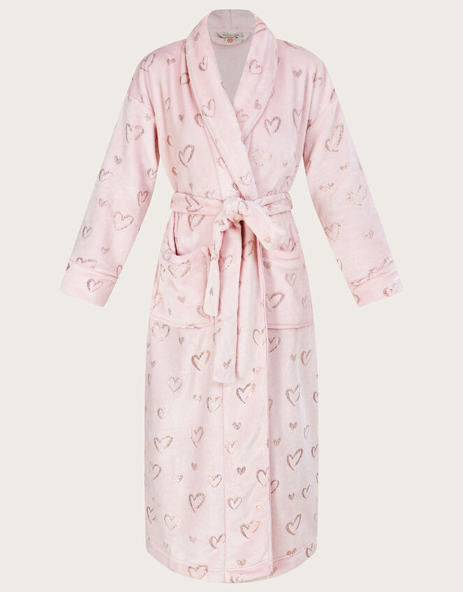 Heart Foil Dressing Gown, Pink (PINK), large