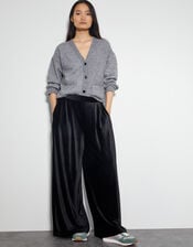 Shay Rib Wide Leg Trousers, Black (BLACK), large