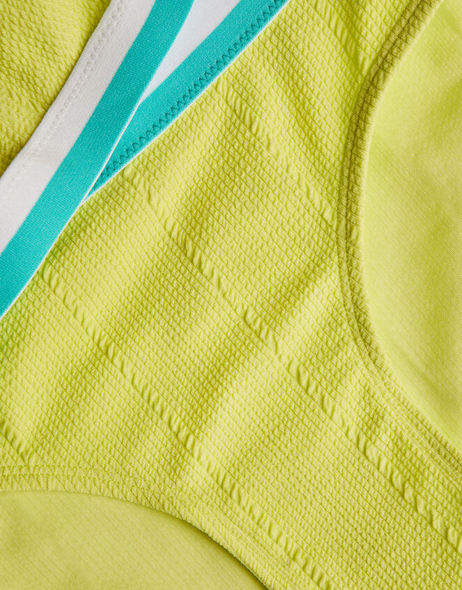 Colour Block Bikini Set, Green (LIME), large