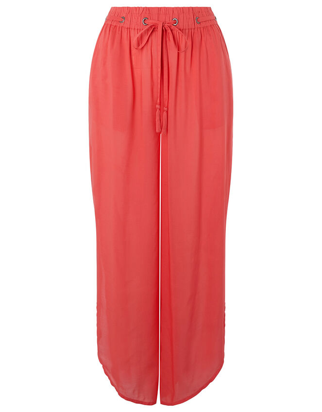 Alani Plain Trousers, Orange (CORAL), large