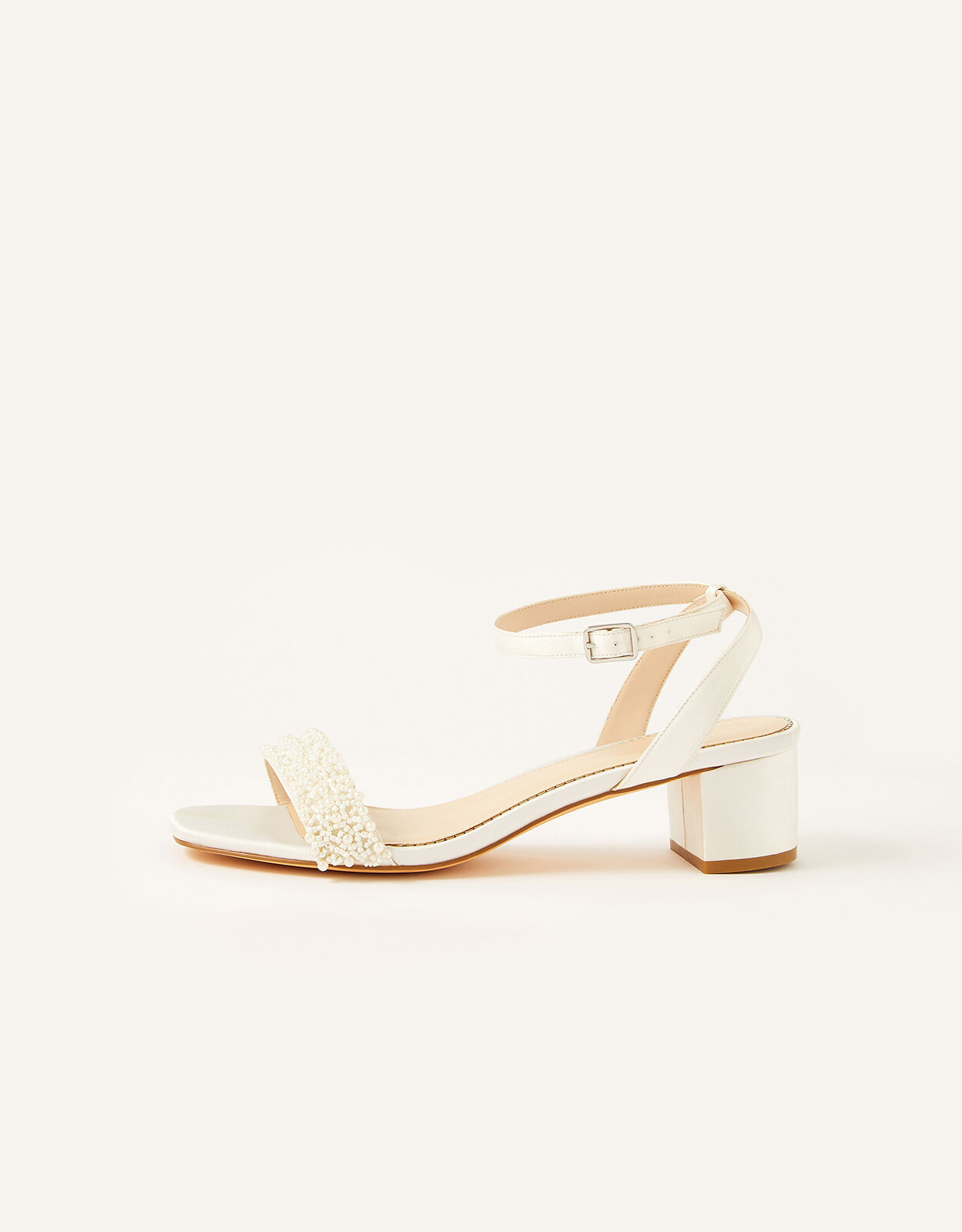 Lisa Low Heel Bridal Sandals Ivory Women s Shoes Monsoon UK