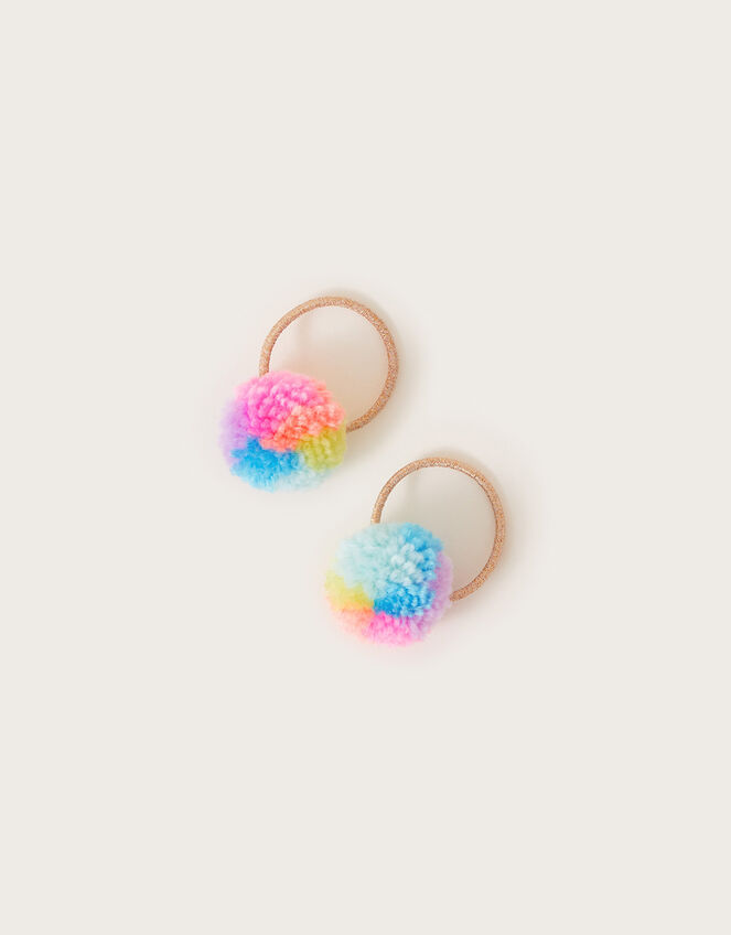 Rainbow Pom-Pom Hairbands Set of Two, , large