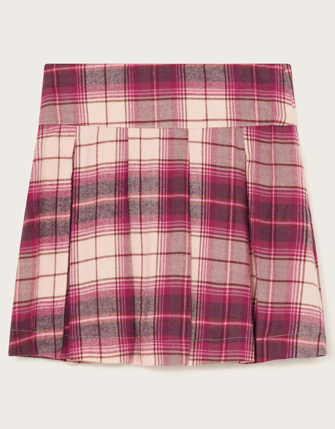 Pleated Tartan Skort, Pink (PINK), large