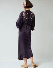 Tallulah and Hope Gloria Embroidered Midi Dress, Blue (NAVY), large
