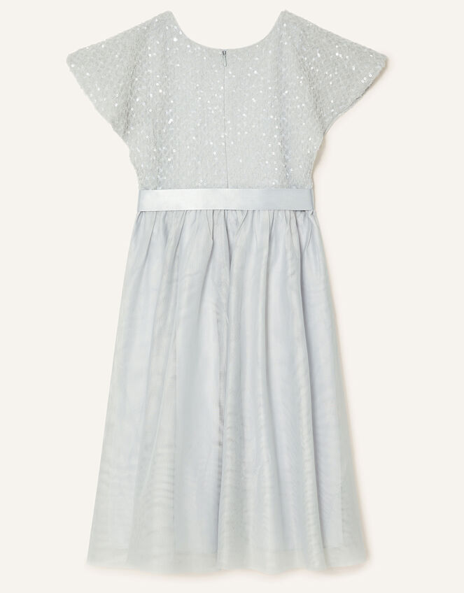 Truth Sequin Cape Sleeve Dress , Grey (GREY), large