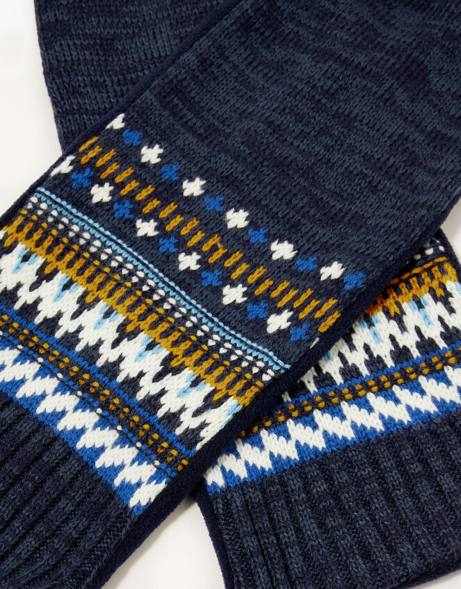 Frankie Fair Isle Knit Scarf , , large