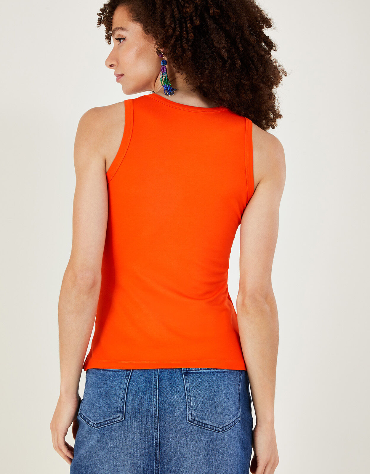 Jersey Cami Tank Top Orange